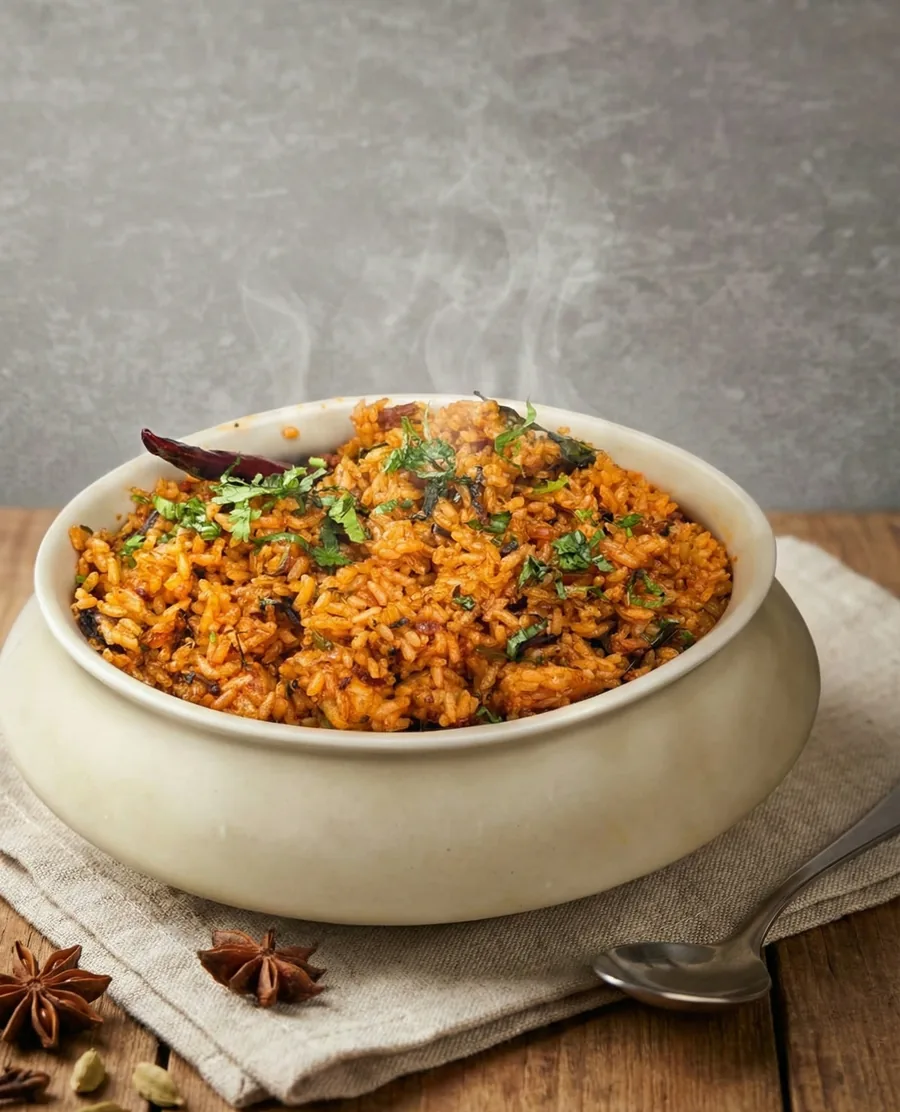 Professional shot of the same dish, untouched