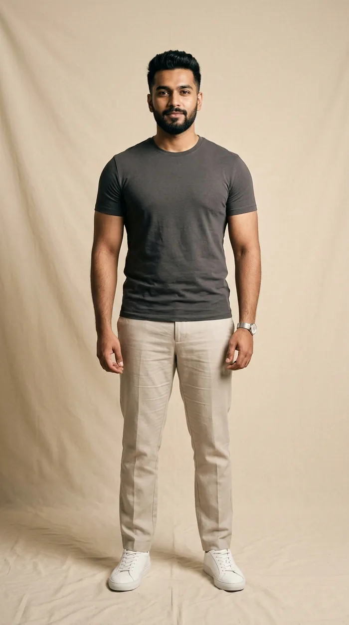 AI or human model, standing neutral